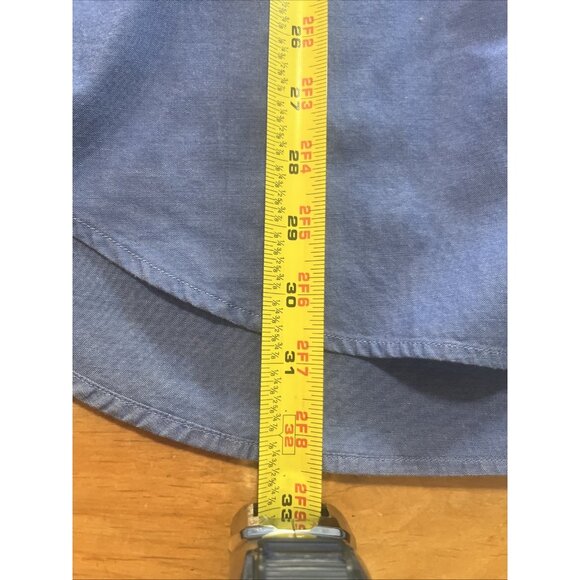 Tommy Hilfiger Dress Shirt Mens Large Blue Long Sleeve Button Up 80s 2 Ply Adult - Picture 6 of 10